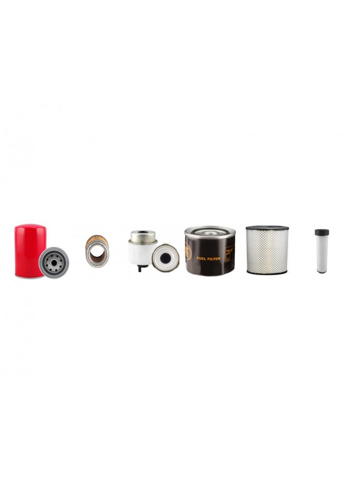 JCB 8085 ZTS Filter Service Kit w/Isuzu 4LE2-XYSJ-01 Eng. Air, Oil, Fuel Filters