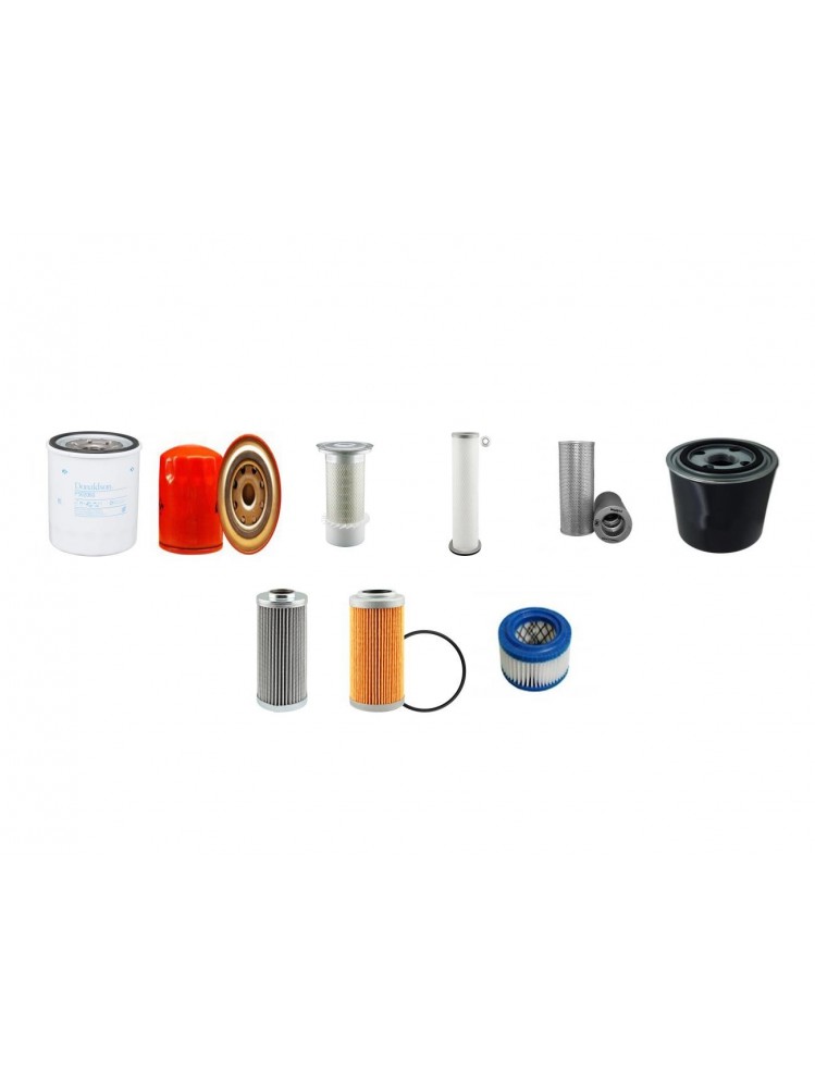 JCB JS 150 W Filter Service Kit w/Isuzu 4Bditpa15 Eng. SN 718001-