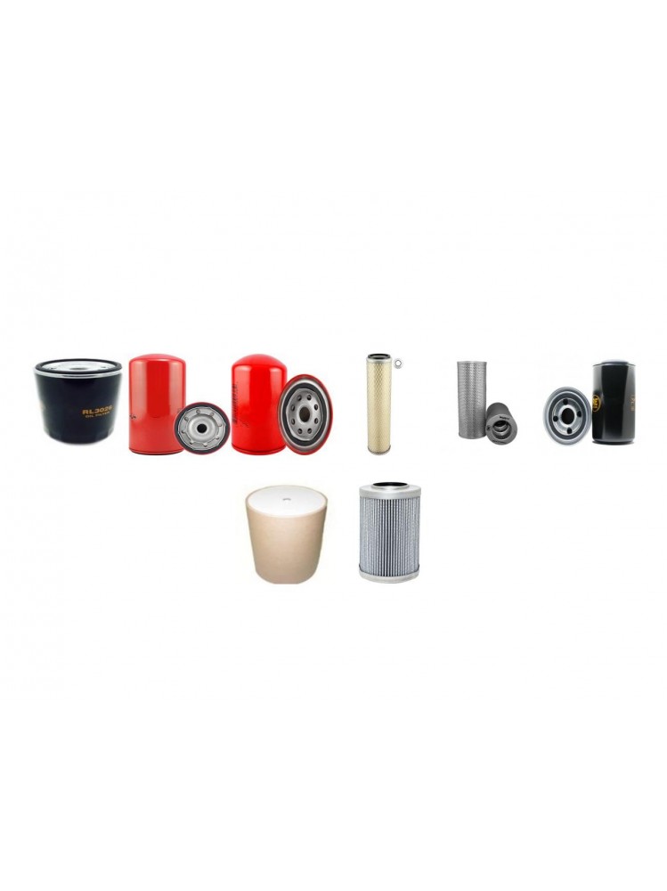 JCB JS 130 Filter Service Kit w/ISUZU 4BG1T-S1 Eng. SN  PA2305 YR  -2008