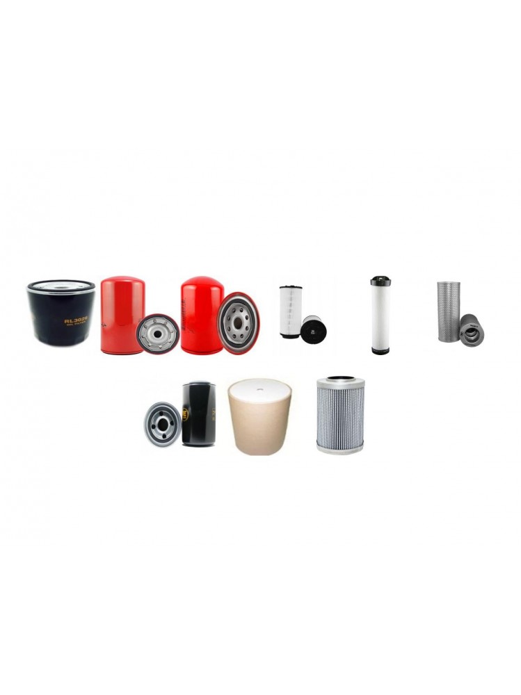 JCB JS 130 Filter Service Kit w/ISUZU 4BG1T-S1 Eng. SN  PA2788 YR  -2008