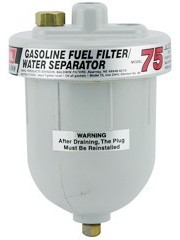 baldwin 75, gasoline or diesel fuel filter/water separator