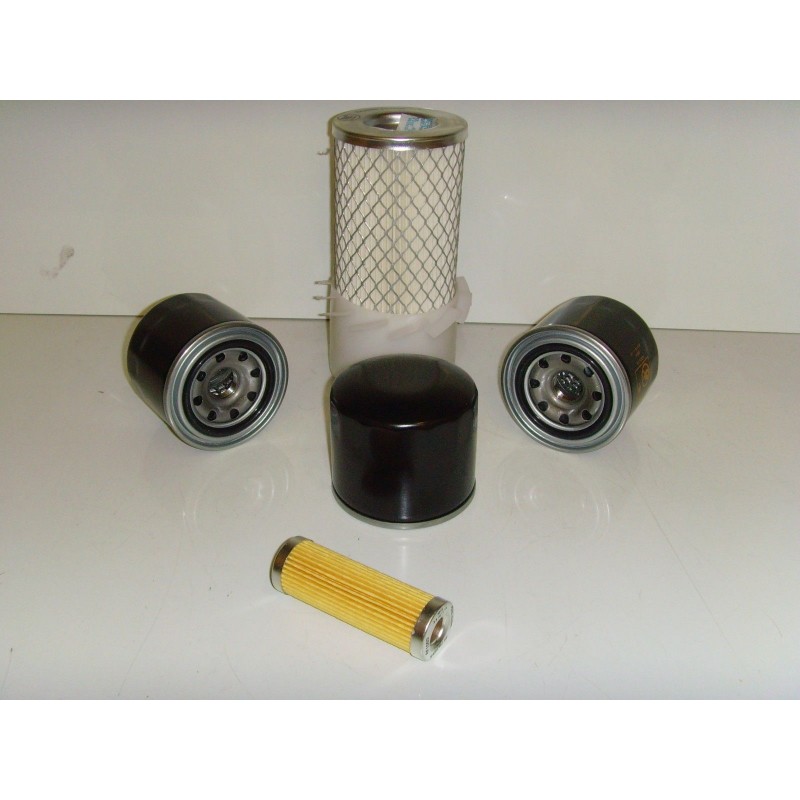 Kubota B7001 Filter Service Kit - Air Oil Fuel Filters - W  2 Extra Oil Filter