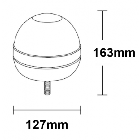 Vision 12/24V Single Bolt LED Beacon Blue