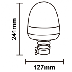 12/24V Flexible Din Pole LED Beacon Amber | RICO Europe