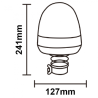 12/24V Flexible Din Pole LED Beacon Amber | RICO Europe