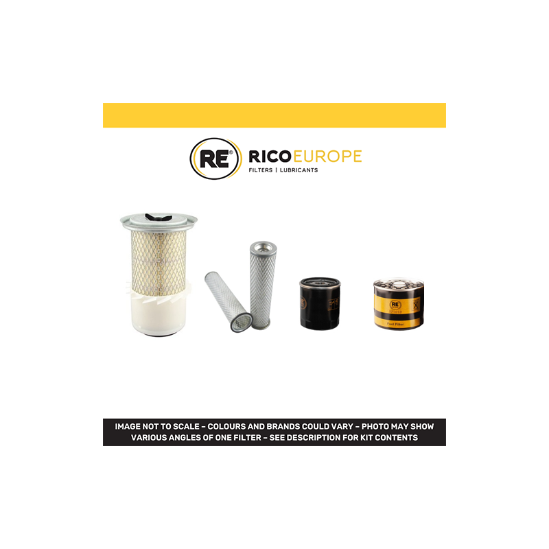 JCB 803 PLUS Filter Service Kit w/Perkins 103.15KR Eng. Air, Oil, Fuel Filters Serial No KE50390U