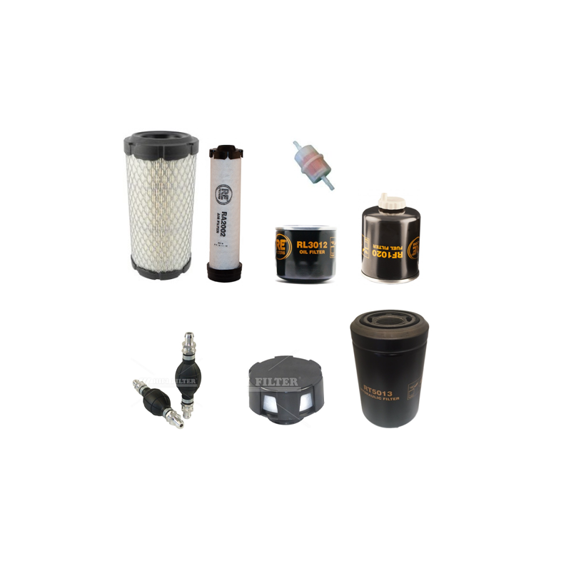 Bobcat E17 Filter Service Kit with Kubota D722 Engine
