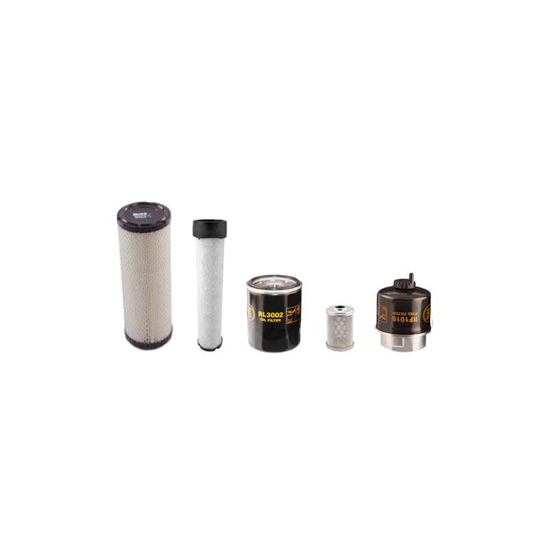 Filter service kit suitable for CAT 302.5C w/Mitsubishi S3L2 Eng. Air Oil Fuel