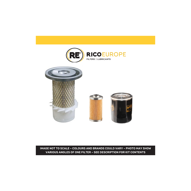 HITACHI EX 15 Filter Service Kit w/Isuzu 3KC1 Eng. Air, Oil, Fuel Filters