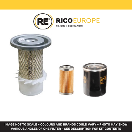 HITACHI EX15 Filter Service Kit w/Isuzu 3KC1 Eng. Air, Oil, Fuel Filters