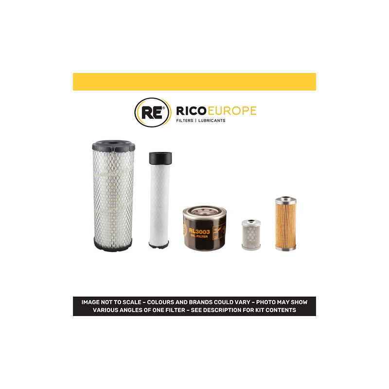 HITACHI ZX 30 Filter Service Kit w/Kubota V1505 Eng. Air, Oil, Fuel Filters