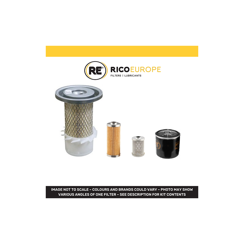 KOBELCO SK 17 Filter Service Kit Air Oil Fuel Filters w/Yanmar 3TNE74 Eng.
