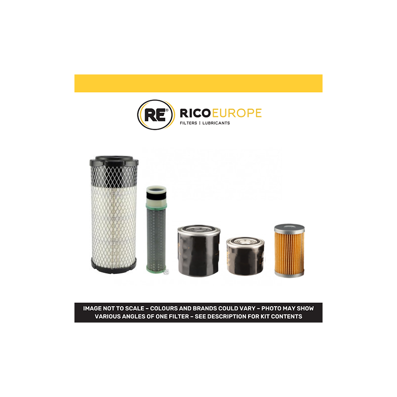 Kubota KX71-3 Filter Service Kit Air, Oil, and Fuel Filters Mini Digger