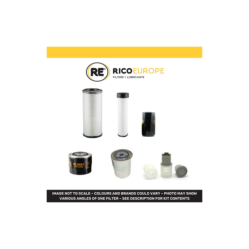 KUBOTA KX 080-4A Filter Service Kit Air Oil Fuel Filters w/Kubota V 3307-CR-TE4 Eng.