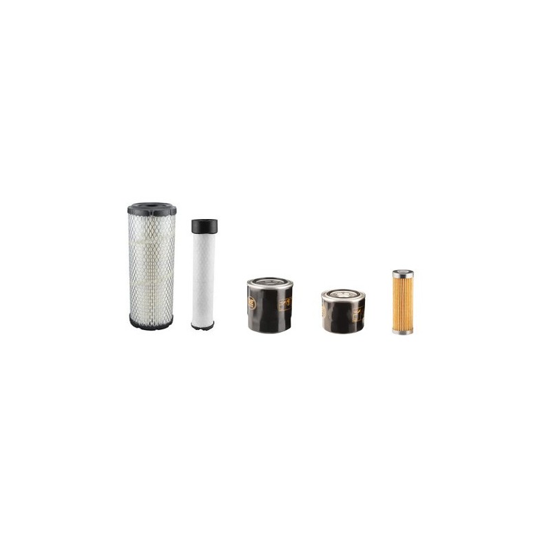 HYUNDAI R25Z-9Ak Filter Service Kit Air Oil Fuel Filters w/Kubota D1305 Eng. YR 2016-