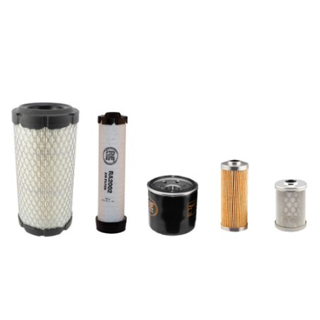 Kobelco SK17-5 Filter Service Kit Air Oil Fuel Filters with Yanmar / 3TNE74 / 01.2016 Engine