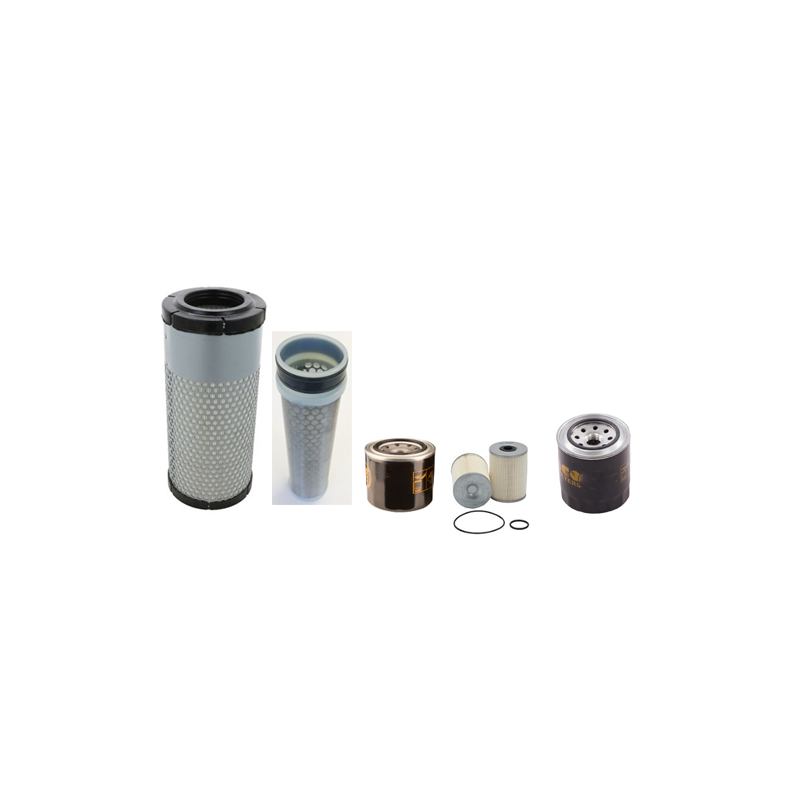Yanmar VIO 50-6A Filter Service Kit Air Oil Fuel Filters with Yanmar / 4TNV88-ZPBV / 01.2020 Engine