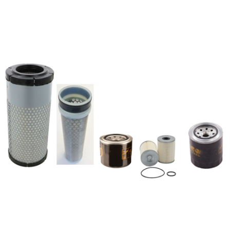 Yanmar VIO 50-6A Filter Service Kit Air Oil Fuel Filters with Yanmar / 4TNV88-ZPBV / 01.2020 Engine
