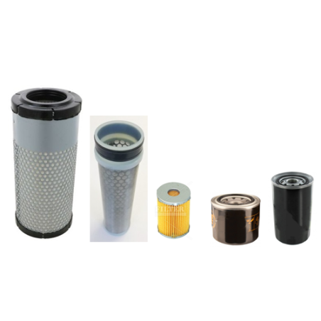 Kobelco SK50 SRX-7 Filter Service Kit Air Oil Fuel Filters with Yanmar / 4 TNV 88 / 01.2021 Engine