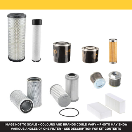 HYUNDAI R25Z-9Ak Filter Service Kit w/Kubota D1305 Eng. YR 2016-