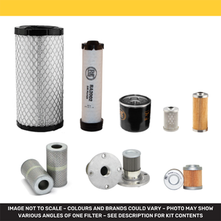 HITACHI ZX17U-2 Filter Service Kit w/Yanmar 3TNV70-VHR Eng. YR 2010-