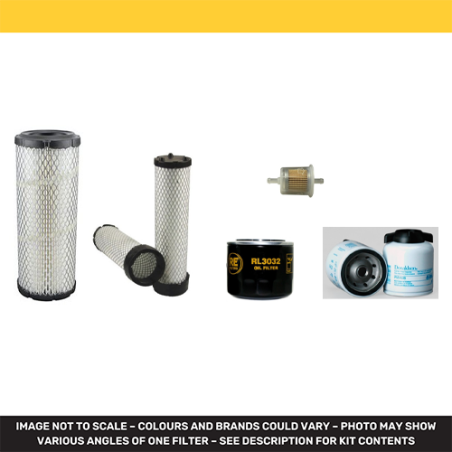 BOBCAT E 35 ZFilter Service Kit Air Oil Fuel Filters w/KUBOTA / D1703-M-D1-E4B / 01.2 Eng.