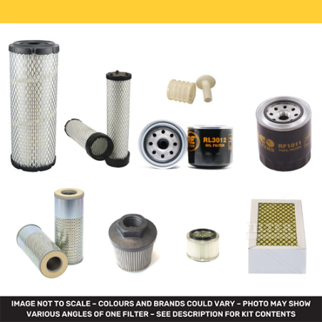DOOSAN DX35Z Filter Service Kit w/Yanmar 3TNV88-SDBHEABO Eng. SN RA2012 YR 2007-