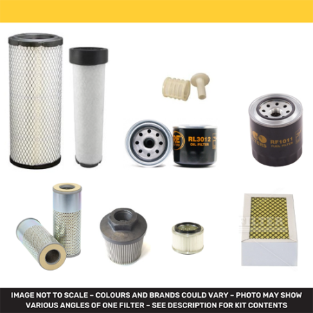 DOOSAN DX35Z Filter Service Kit w/Yanmar 3TNV88-SDBHEABO Eng. SN RA2014 YR 2007-