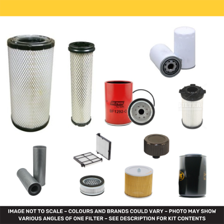 Hyundai HX140LC filter service kit w/Cummins QSF3.8 Eng. 2019-