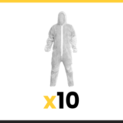 X-LARGE DISPOSABLE COVERALL x10
