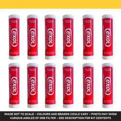 12 x 400g Red Lithium Complex Grease Cartridges
