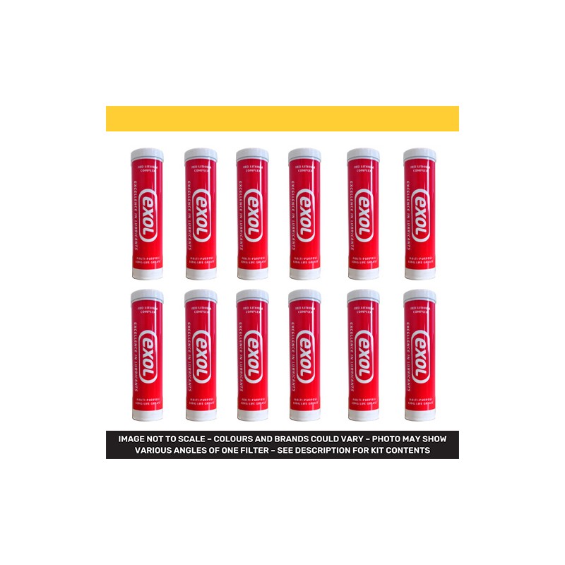 12 x 400g Red Lithium Complex Grease Cartridges