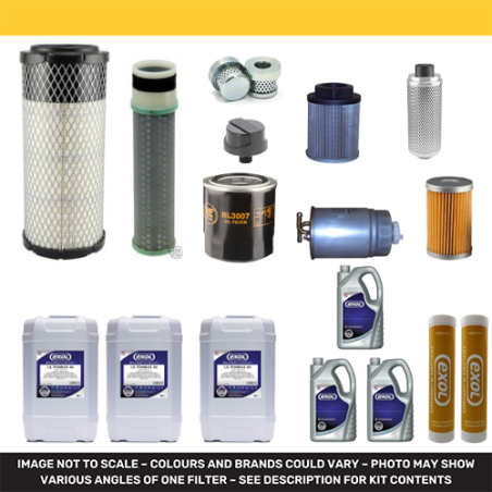 Kubota KX61-3 Compact E xcavator Filter Kit