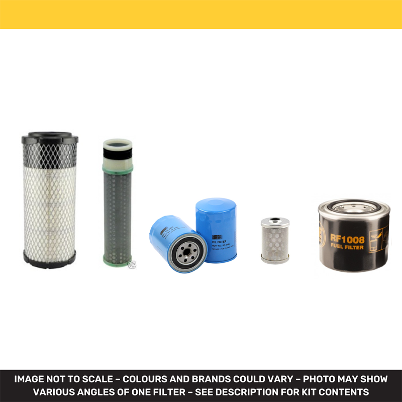 KUBOTA KX 033-4 Filter Service Kit Air Oil Fuel Filters w/Kubota D 1703 M-DI-EU Eng.