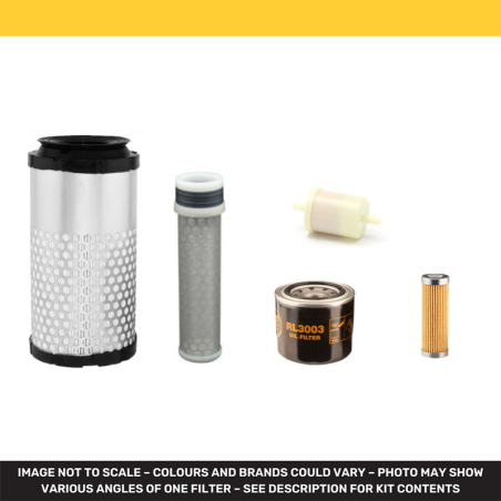 KUBOTA U10-3 Filter Service Kit w/Kubota D 722BH6 Eng. Air, Oil, Fuel Filters