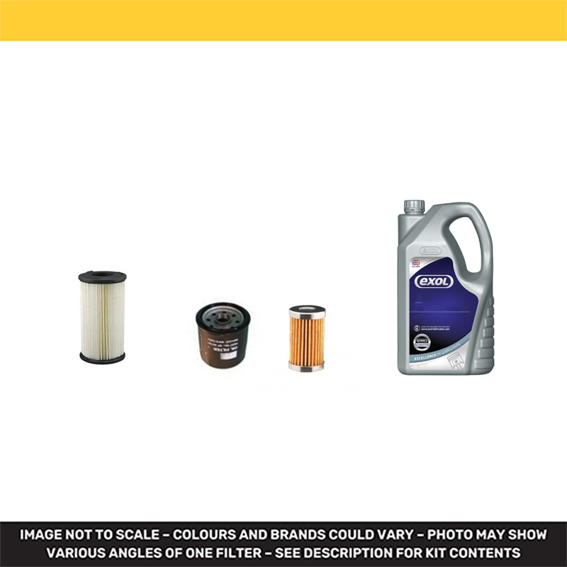 ISEKI SXG19 Engine Filter & Lubricant Service Kit w/Iseki E 3100G0 Eng.