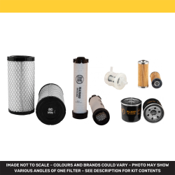 KOMATSU PC 26 MR-3 Filter Service Kit w/Komatsu 3D76E Eng. Air, Oil, Fuel Filters