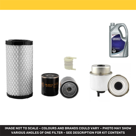 JCB 8018 CTS engine filters and lubricant kit w/Perkins 403D11 eng.