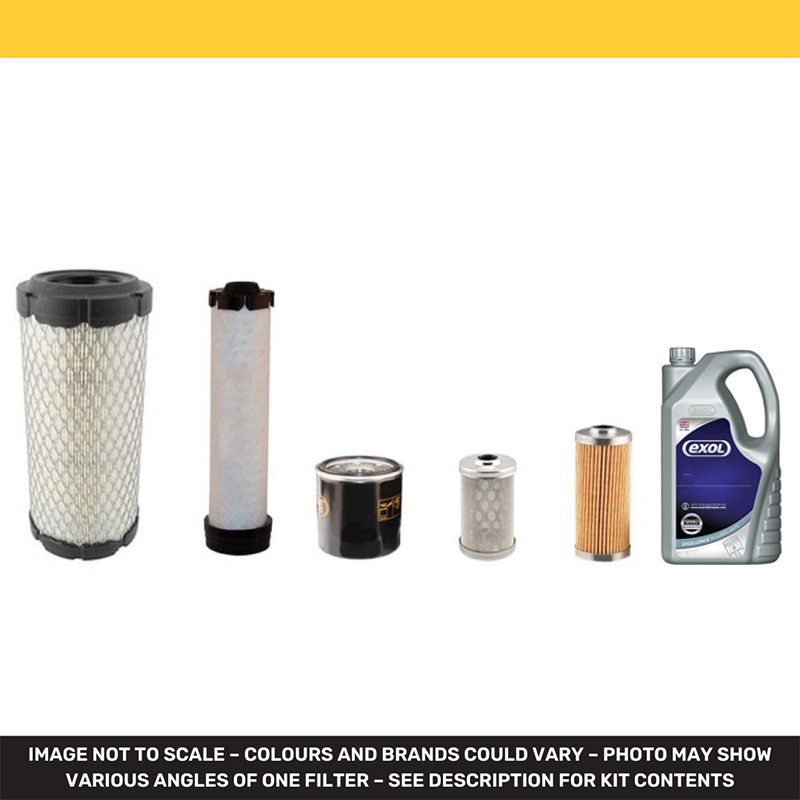 TAKEUCHI TB23R engine filters and lubricant kit w/Yanmar 3TNV76 eng.