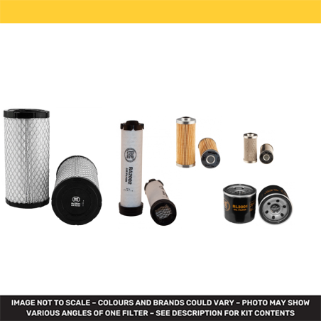 Filter service kit suitable for Cat 3014C with Yanmar 3TNV76 Eng.Air Oil Fuel