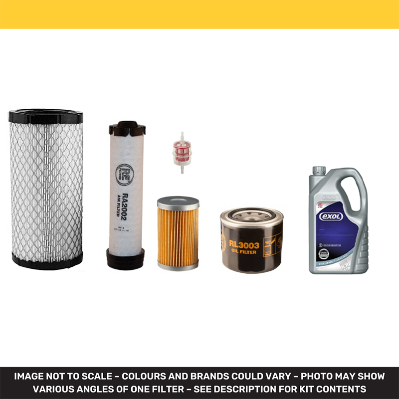 TAKEUCHI TB210R Engine Filter & Lubricant Service Kit w/KUBOTA D722E4B Eng. YR2015-