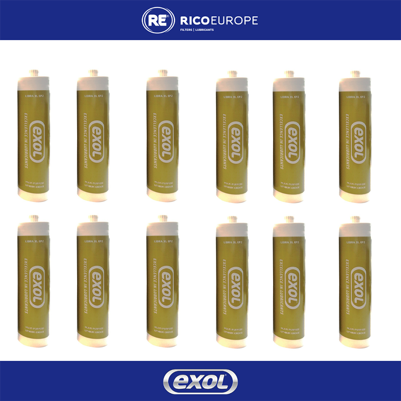 12 x 500g Libra XL EP2 Grease Screw Cartridges