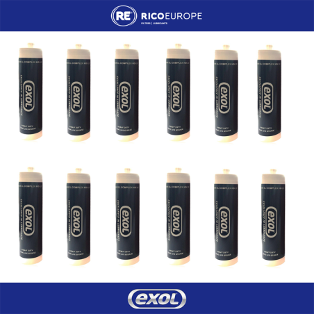 12 x 500g Lithium XL Complex HD Grease Screw Cartridges