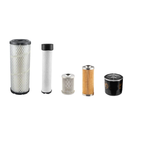 HITACHI ZX26 U-5A Filter Service Kit w/Yanmar 3TNV76 Eng. Air, Oil, Fuel Filters