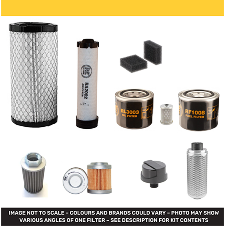 KUBOTA U 27-4 Filter Service Kit w/Kubota D 1105-EBH-11 Eng. Serial No -57196