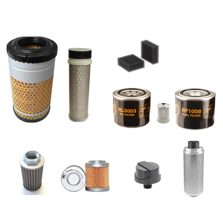 KUBOTA U27-4 Filter Service Kit w/Kubota D1105-E4-BH-2 Eng. Serial No 57197-