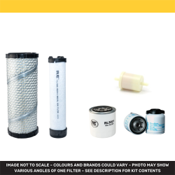 Filter kit for Doosan DX35Z with Kubota D1703-M-DI-EF03 engine 2020-