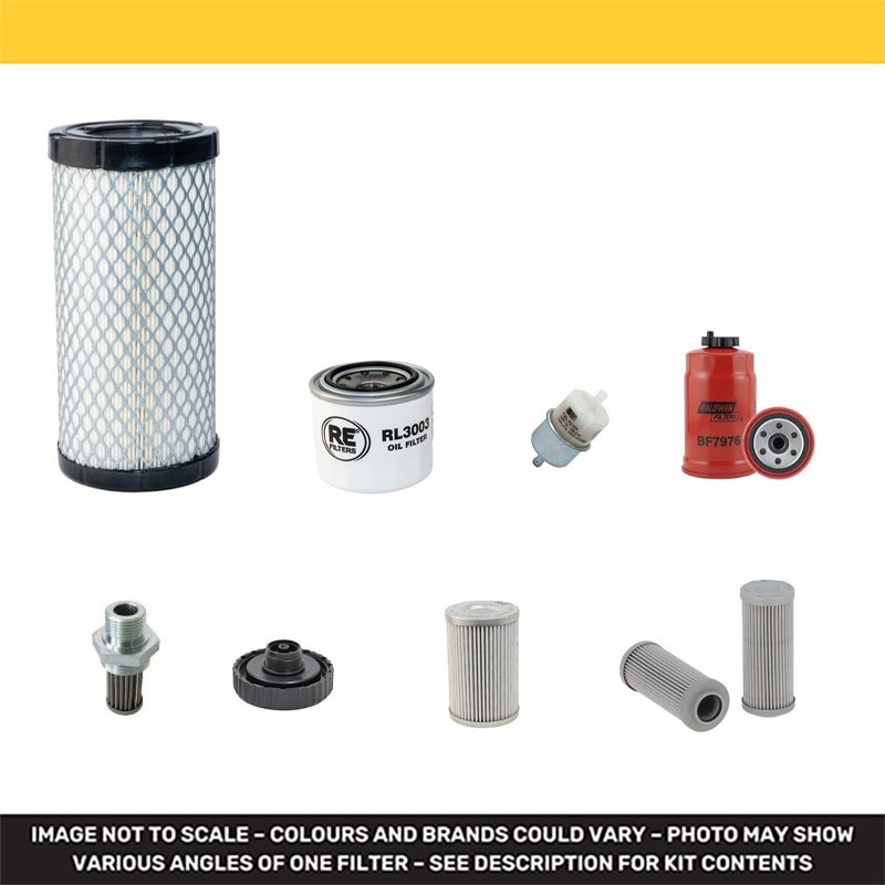 Filter Service Kit for Bomag BW100 ADM-5 with Kubota D902 Engine Year 2019-