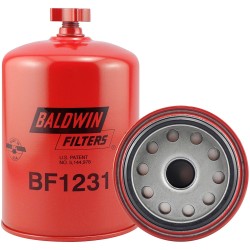 baldwin bf1231, fuel/water separator spin-on with drain