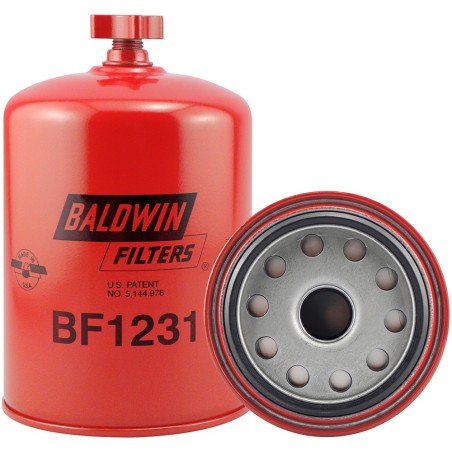 baldwin bf1231, fuel/water separator spin-on with drain